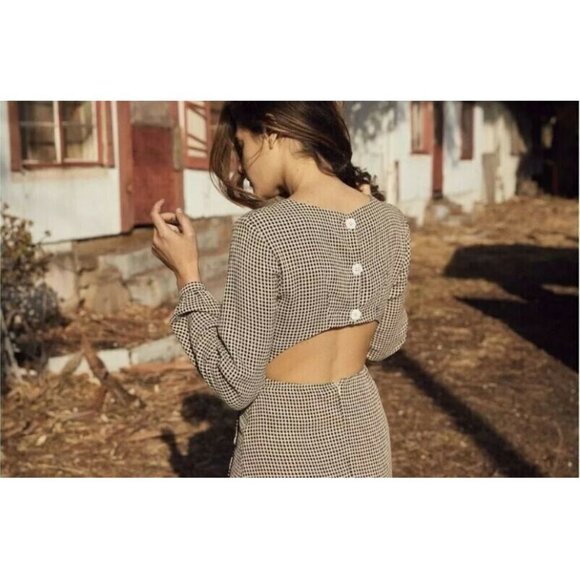 💕CHRISTY DAWN💕 The Sian Dress ~ Olive Gingham XS NWT - Picture 5 of 16